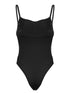 Sleeveless Skinny Shirring Spaghetti Strap Bodysuit for Women Vacation Camisole